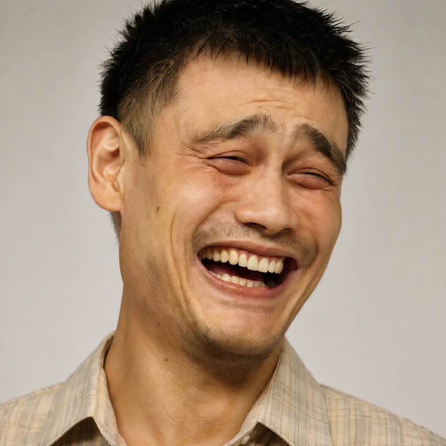Yao Ming Face, laughing